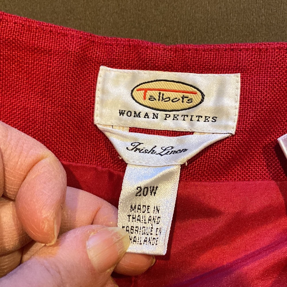 Talbots Irish Linen Wide Leg Crops - Picture 5 of 6
